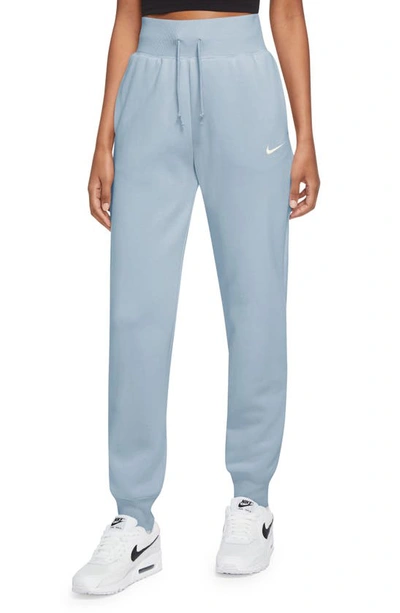 Nike Women's  Sportswear Phoenix Fleece High-waisted Jogger Trousers In Blue