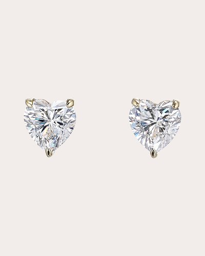 Anabela Chan Women's Mini Diamond Heart Stud Earrings In Silver
