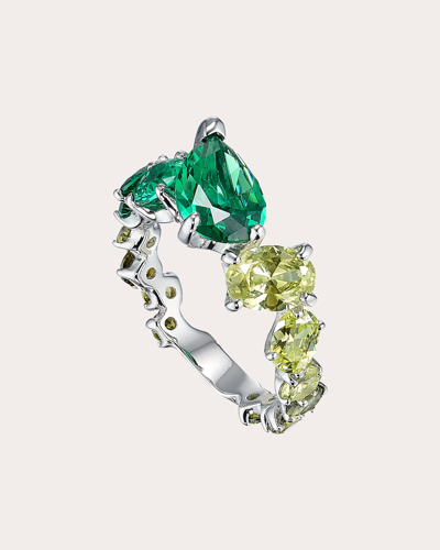 Anabela Chan Women's Emerald Ombré Nova Starburst Ring In Green