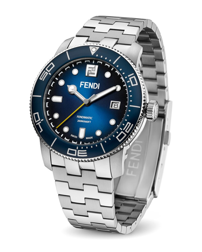 Fendi Men's  Aqua Watch In Metallic