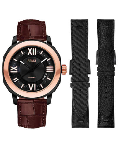 Fendi Men's Selleria Watch In Black
