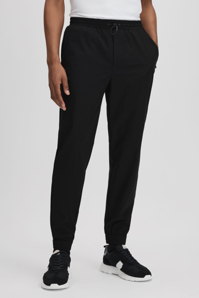 Reiss Dax - Onyx Black Castore Water Repellent Track Pants, L