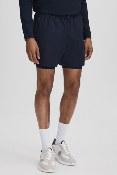 Reiss Midnight Navy Castore Water Repellent 2-in-1 Shorts