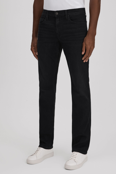 Paige Straight Leg Jeans In Canton Black
