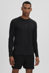 Reiss Onyx Black Castore Performance Long Sleeve Top