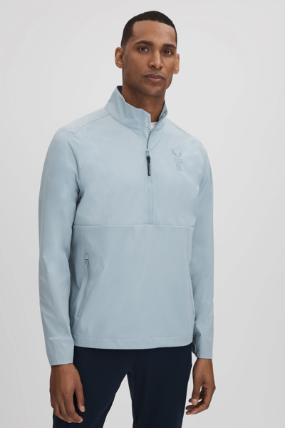 Reiss Dalton - Blue Silver Castore Water Repellent Track Jacket, S