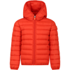 SAVE THE DUCK RED DONY DOWN JACKET FOR BOY WITH LOGO