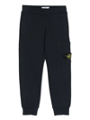 Stone Island Logo-patch Track Pants In Navy Blue
