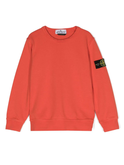 Stone Island Junior Kids' Sweatshirt In Orange