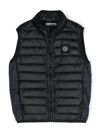 Stone Island Sleeveless Puffer Jacket In Navy Blue