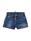 Dsquared2 Shorts Denim Con Effetto Vissuto In Denim Blue