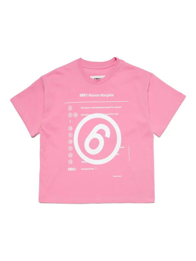 Mm6 Maison Margiela Kids' T-shirt In Pink