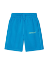 OFF-WHITE LIGHT BLUE SHORTS WITH LOGO IN COTTON BOY