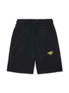 OFF-WHITE BLACK SHORTS WITH DRAWSTRING IN COTTON BOY