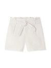 Bonpoint Nath Belted Bermuda Shorts In White Milk