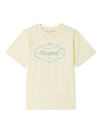 Bonpoint Kids' Thida棉质针织t恤 In Pink