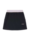 OFF-WHITE BLACK TENNIS SKIRT WITH BAND IN COTTON GIRL