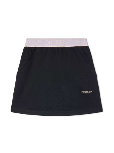 OFF-WHITE BOOKISH LOGO BAND SWEATSKIRT