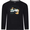 TIMBERLAND BLACK T-SHIRT FOR BOY WITH LOGO