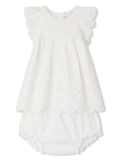 Bonpoint Kids' Dress Lulu In White Milk