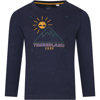 TIMBERLAND BLUE T-SHIRT FOR BOY WITH LOGO