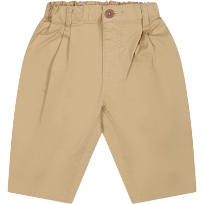 Petit Bateau Beige Trousers For Baby Boy