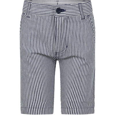 Petit Bateau Kids' Blue Shorts For Boy With Stripes