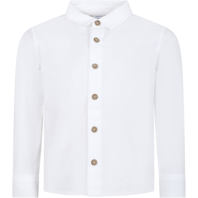 Petit Bateau Kids' White Shirt For Boy