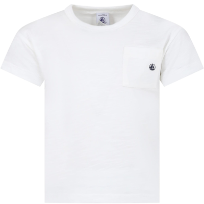 Petit Bateau White T-shirt For Kids