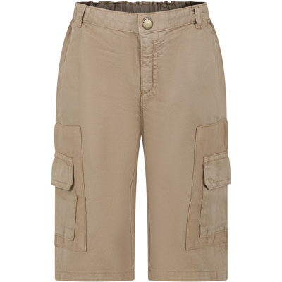 Bonpoint Kids' Beige Shorts For Boy With Big Pockets