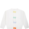 STELLA MCCARTNEY WHITE CARDIGAN FOR BABY GIRL WITH MULTICOLOR BOWS