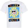 STELLA MCCARTNEY WHITE T-SHIRT FOR BOY WITH MULTICOLOR PRINT