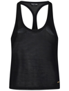 Tom Ford Silk Racerback Scoop Neck Tank Top In Black