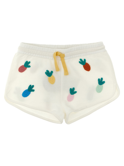 Stella Mccartney Kids' Embroidery Shorts In White