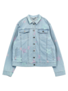 Stella Mccartney Printed Denim Jacket In Light Blue