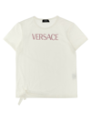 Versace Logo Cotton-blend Jersey T-shirt In White