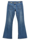 Versace Star-print Flared Denim Trousers In Blue