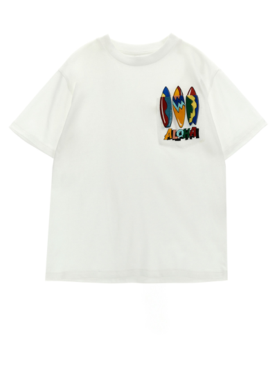 Stella Mccartney Kids' Bedrucktes T-shirt Aus Baumwolle In Grey