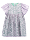 Stella Mccartney Kids' Star-embroidery Cotton Dress In Purple