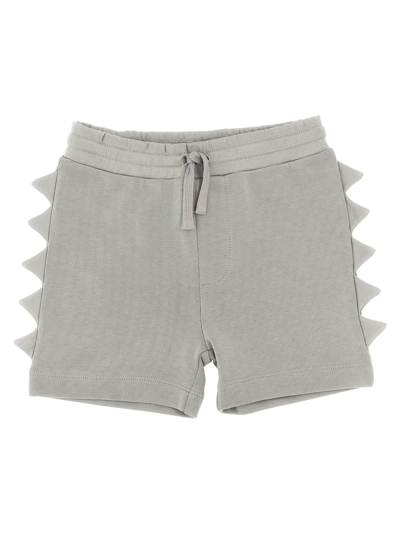 Stella Mccartney Babies' 3d-detailing Cotton Shorts In Grey