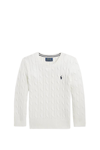 Polo Ralph Lauren Kids' Cotton Cable Sweater In White