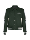 Amiri Bone-patches Felted Jacket In Rain Forest