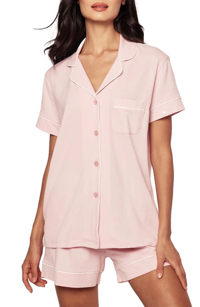 Petite Plume Luxe Pima Cotton Short Pyjamas In Pink