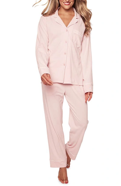 Petite Plume Luxe Pima Cotton Pyjamas In Pink