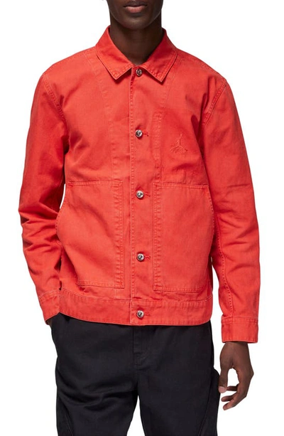 Jordan Essentials Chicago Cotton Jacket In Red/red