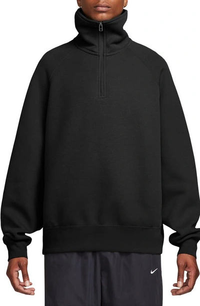 Nike Oversize Tech Fleece Reimagined Half Zip Pullover In Black