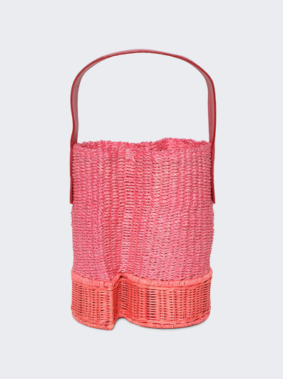 Sacai Mini S Shape Basket Bag In Pink
