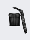 Roberta Einer Asymmetric Sheer Mali Top In Black