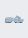Alexander Wang Elevated Float Slide Sandals For Women In Vintage Medium Indigo