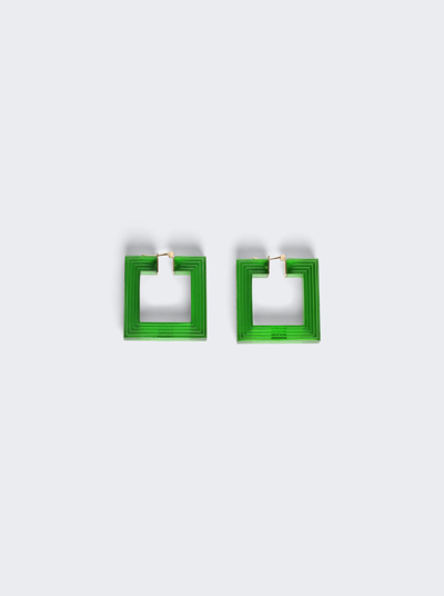 Ivi Large Aurelia Hoop Earrings In Green